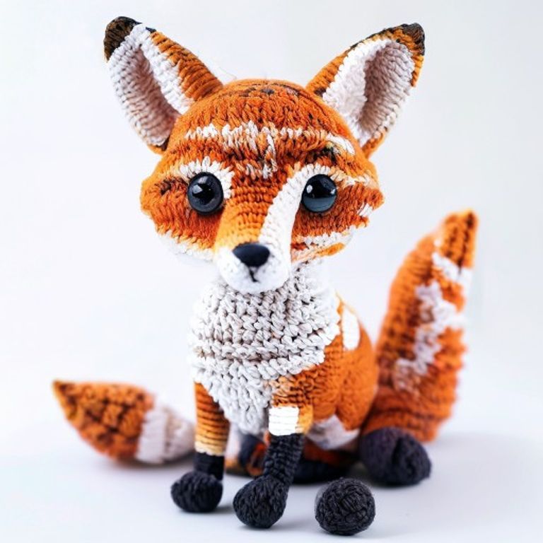 Fox held in hands demonstrating tactile plush scale and soft texture
