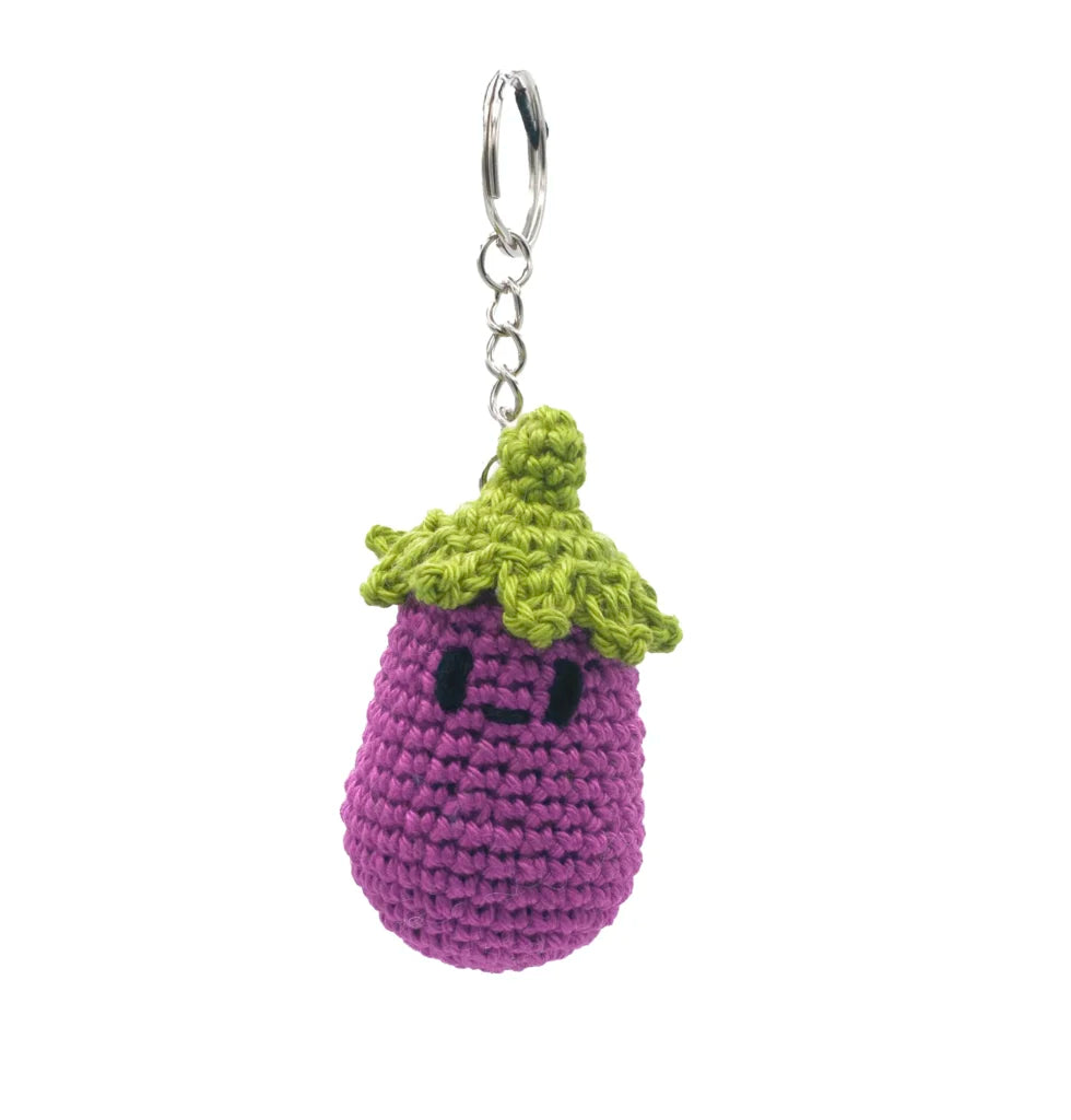 Chubby Eggplant Amigurumi Pattern | Kawaii Play Food Crochet PDF | Easy Veggie Plushie Toy Digital Download