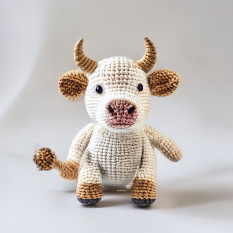 Spotted Barnyard Cow Pattern held in hands demonstrating tactile plush scale and soft texture