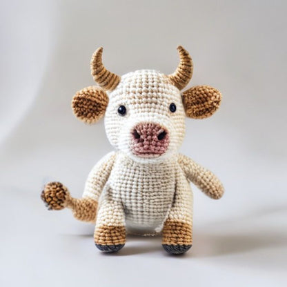 Spotted Barnyard Cow Pattern held in hands demonstrating tactile plush scale and soft texture